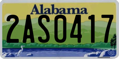 AL license plate 2AS0417