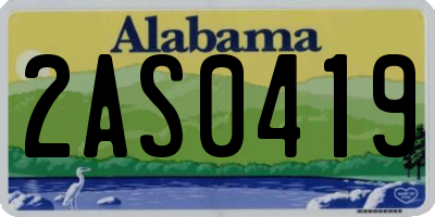AL license plate 2AS0419
