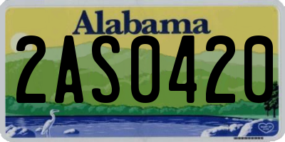 AL license plate 2AS0420