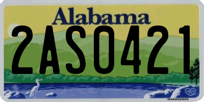 AL license plate 2AS0421