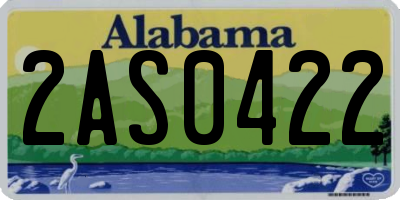 AL license plate 2AS0422