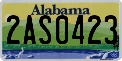 AL license plate 2AS0423