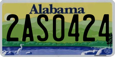 AL license plate 2AS0424