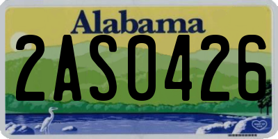 AL license plate 2AS0426