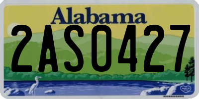 AL license plate 2AS0427