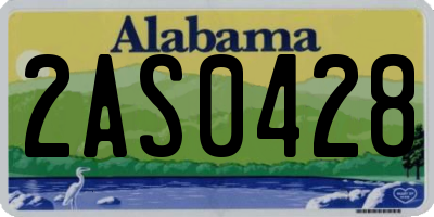 AL license plate 2AS0428