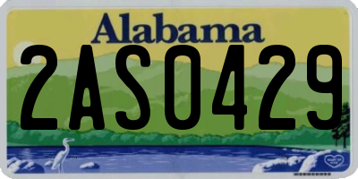 AL license plate 2AS0429