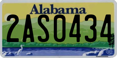 AL license plate 2AS0434
