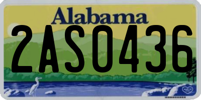 AL license plate 2AS0436