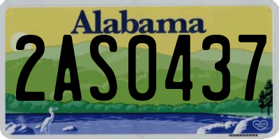 AL license plate 2AS0437