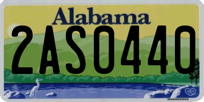 AL license plate 2AS0440