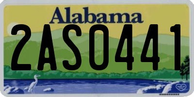 AL license plate 2AS0441