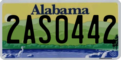 AL license plate 2AS0442