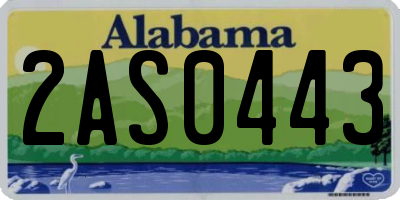 AL license plate 2AS0443
