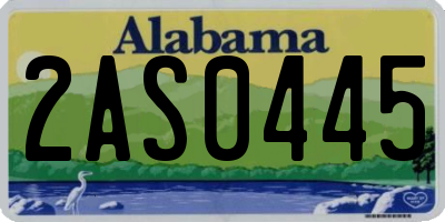 AL license plate 2AS0445