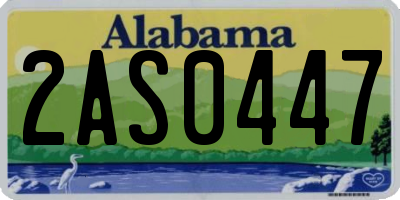 AL license plate 2AS0447