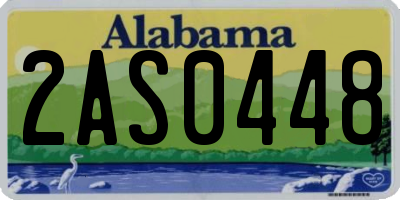 AL license plate 2AS0448
