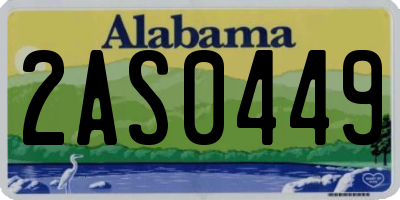 AL license plate 2AS0449