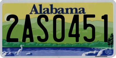 AL license plate 2AS0451