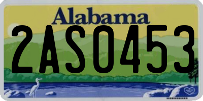 AL license plate 2AS0453
