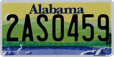 AL license plate 2AS0459