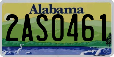AL license plate 2AS0461