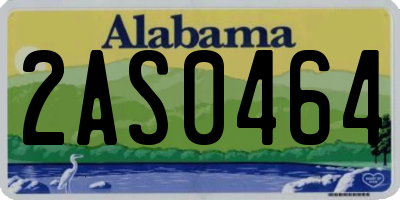 AL license plate 2AS0464