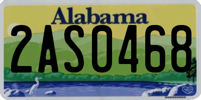 AL license plate 2AS0468
