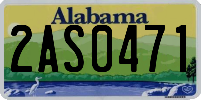 AL license plate 2AS0471