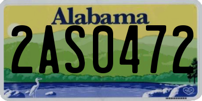AL license plate 2AS0472