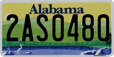 AL license plate 2AS0480