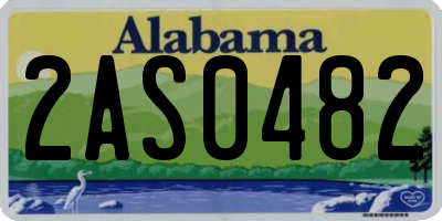 AL license plate 2AS0482