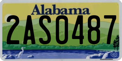 AL license plate 2AS0487