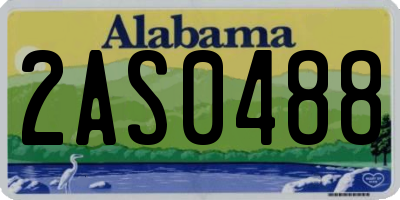 AL license plate 2AS0488