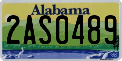 AL license plate 2AS0489