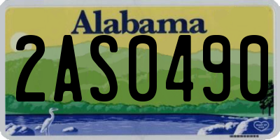 AL license plate 2AS0490