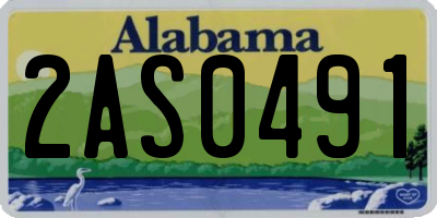 AL license plate 2AS0491