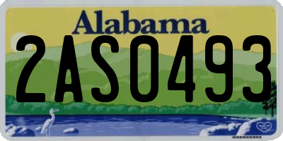 AL license plate 2AS0493