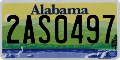 AL license plate 2AS0497