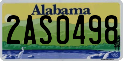 AL license plate 2AS0498