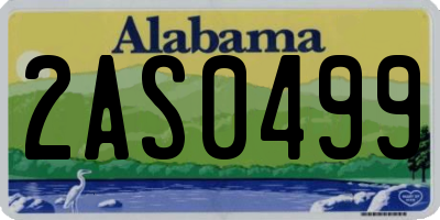 AL license plate 2AS0499