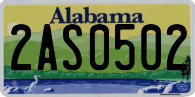 AL license plate 2AS0502