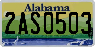 AL license plate 2AS0503