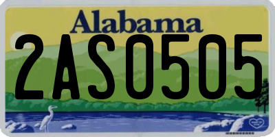 AL license plate 2AS0505