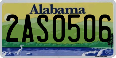 AL license plate 2AS0506
