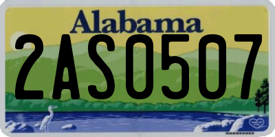 AL license plate 2AS0507