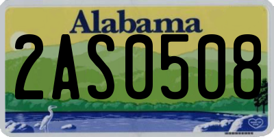 AL license plate 2AS0508