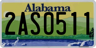 AL license plate 2AS0511
