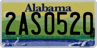 AL license plate 2AS0520