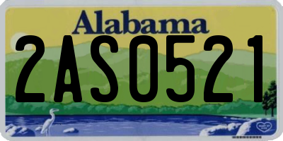 AL license plate 2AS0521